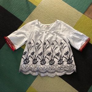 Embroidery detail top